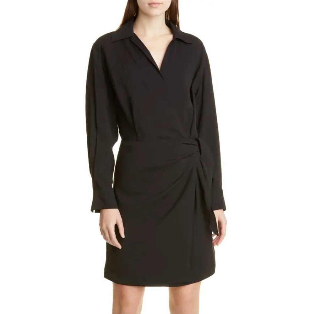 VINCE - Long Sleeve Wrap Front Dress NWT